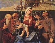 Lorenzo Lotto Madonna and Child with Saints oil